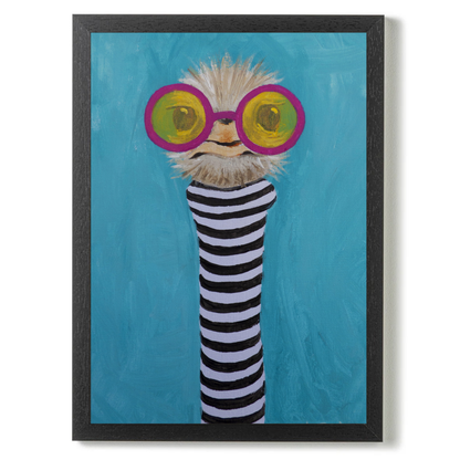 Stripy Ostrich by Coco Deparis
