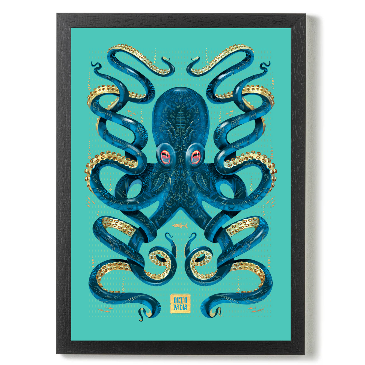 Octopus Blue by Mark Harrison Prints