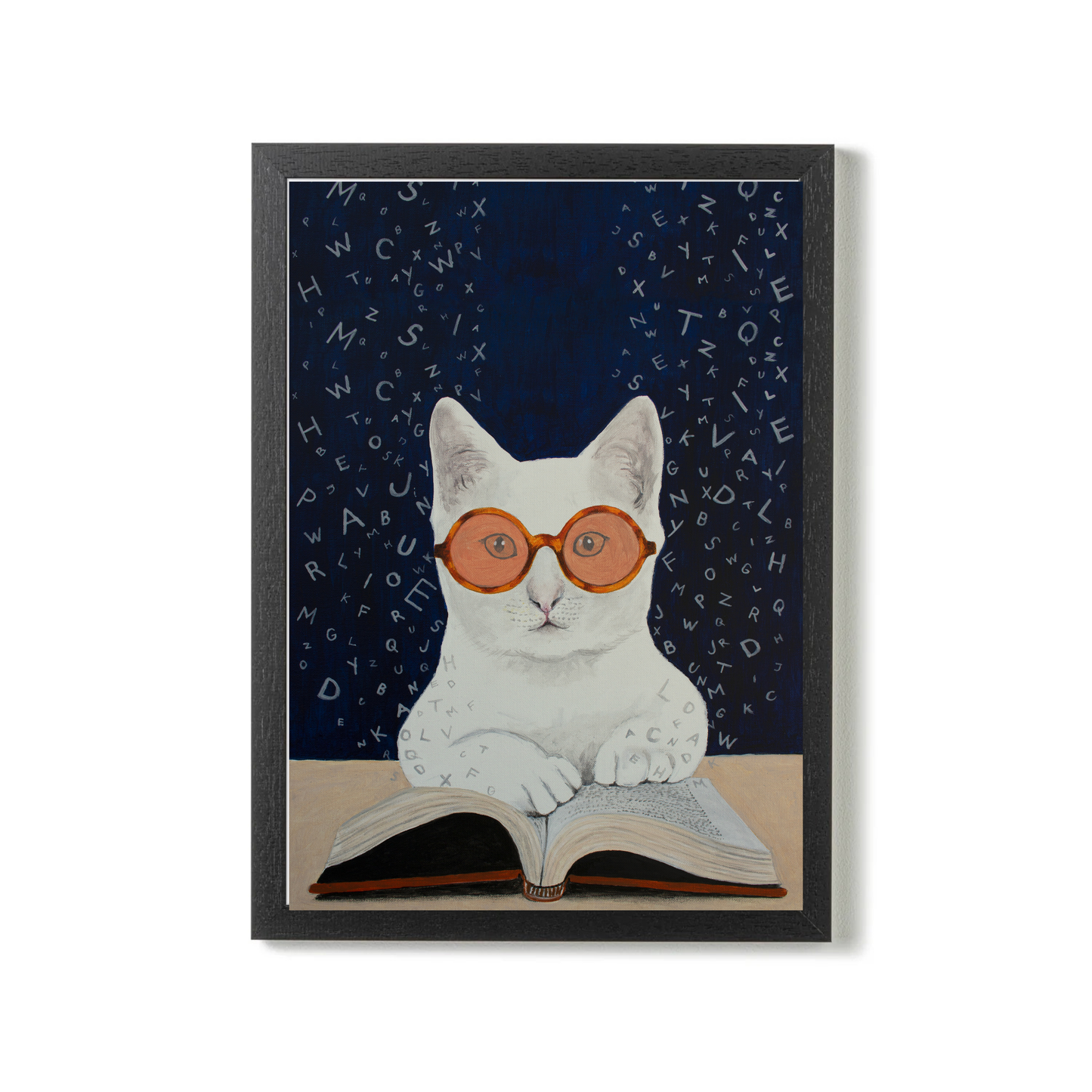 Cat Reading a Book by Coco Deparis