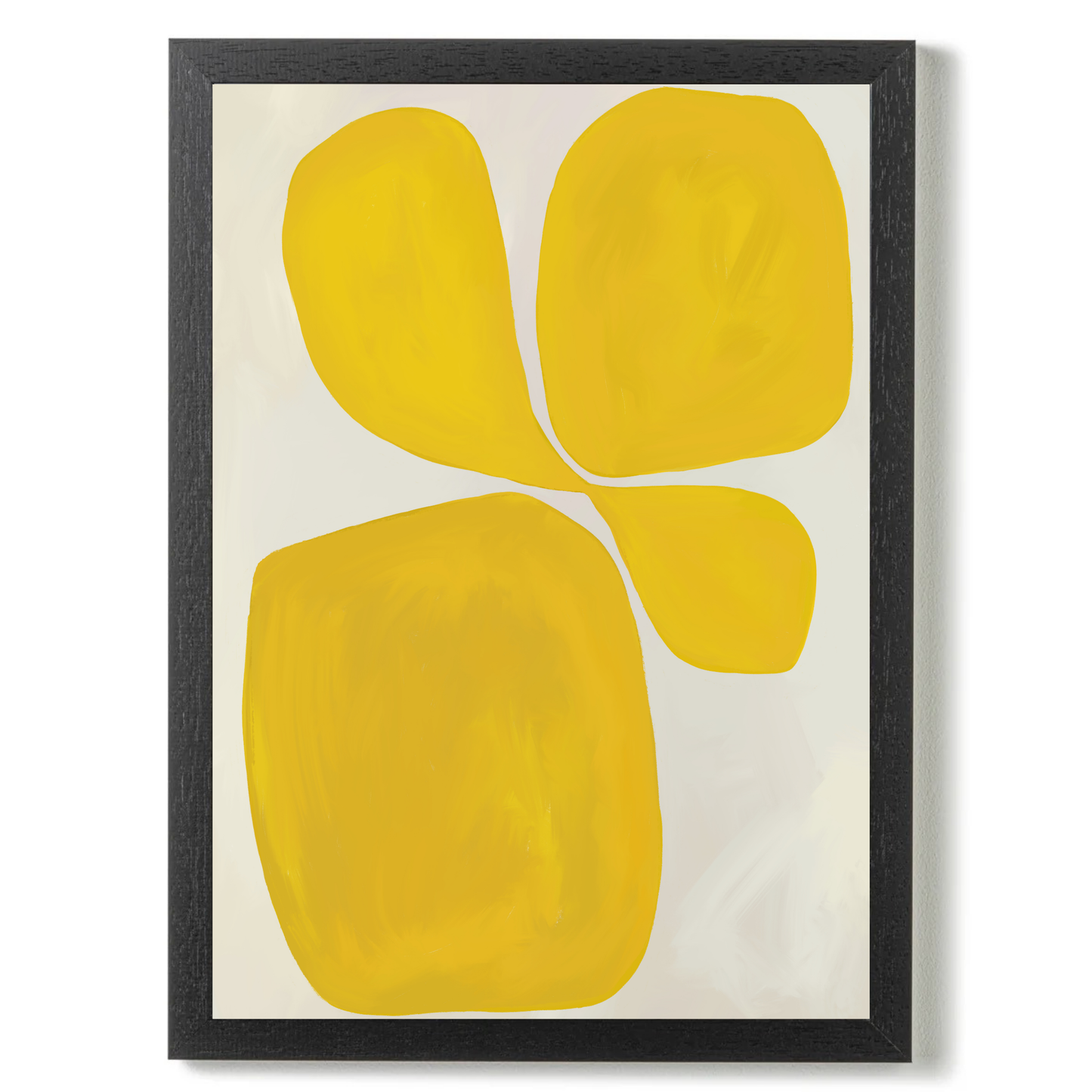 Yellow Painted Modern Art by Print Punk Studio