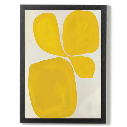 Yellow Painted Modern Art by Print Punk Studio