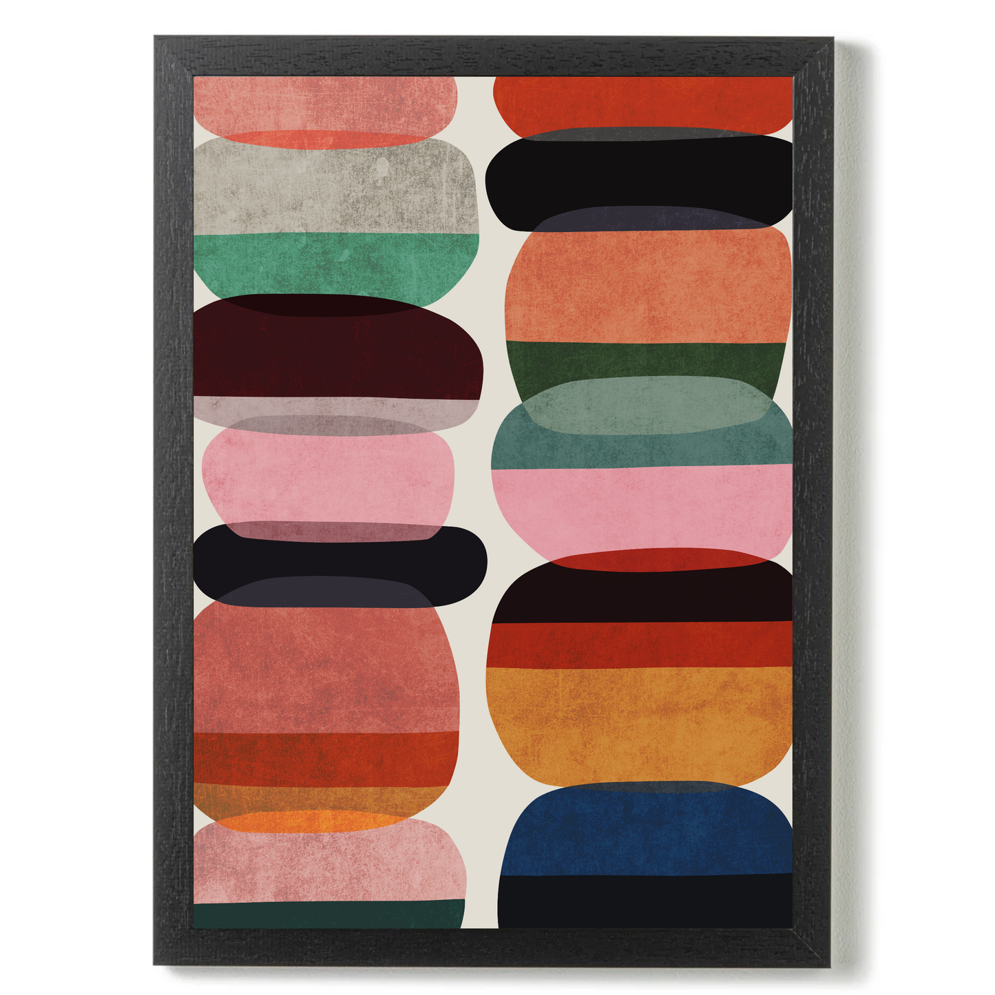Set of 2 Textured Mid Century Colours A by Print Punk Studio