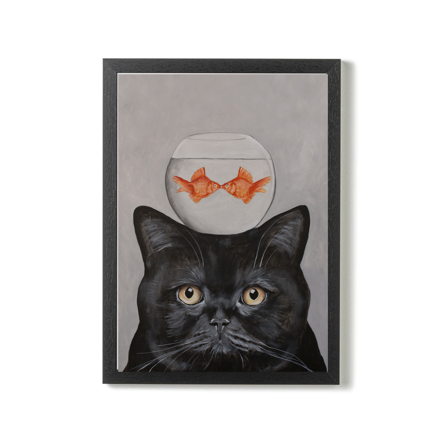 Cat With Fishbowl by Coco Deparis