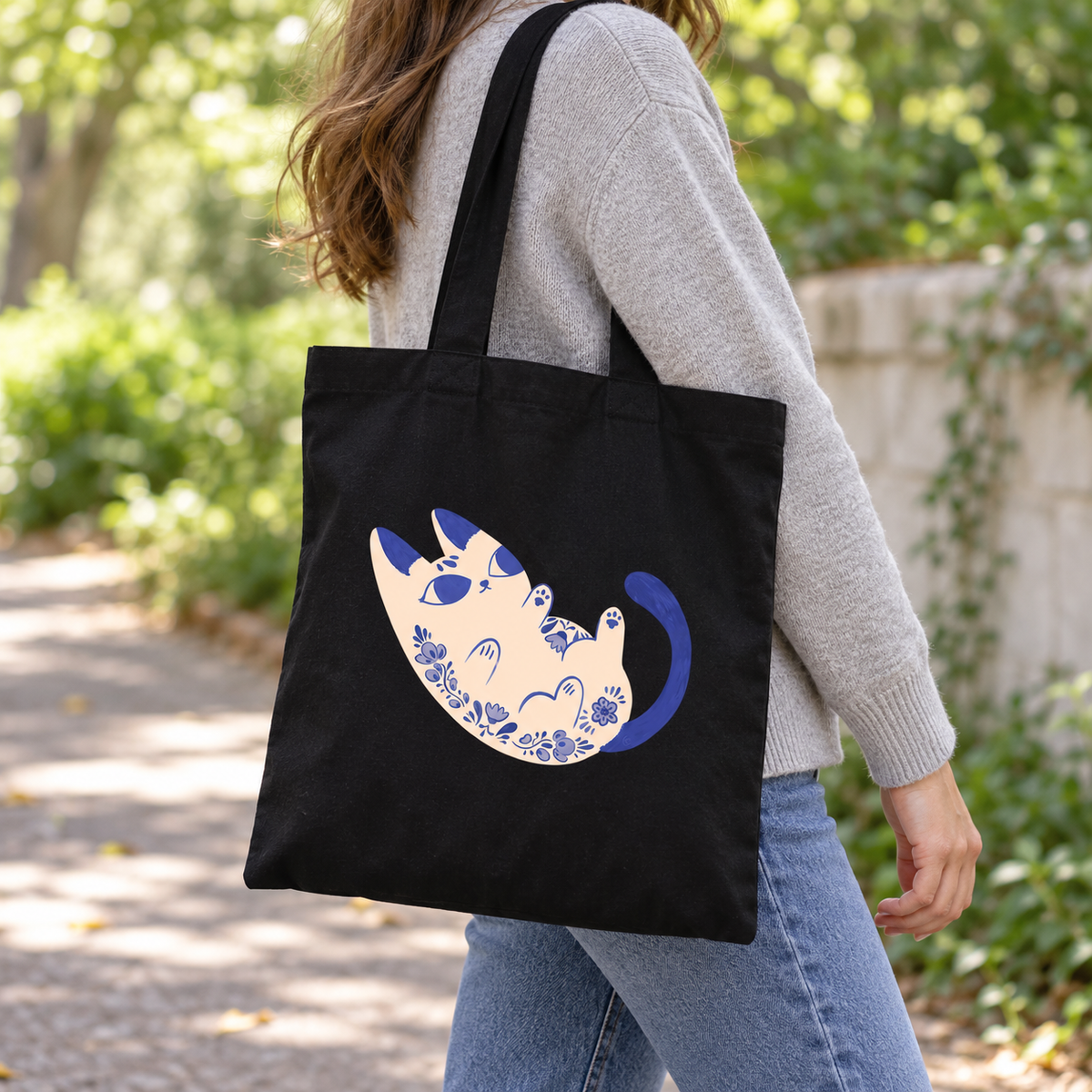 Purrcelin Cat No. 03 - Tote Bag by Carrie Cantwell