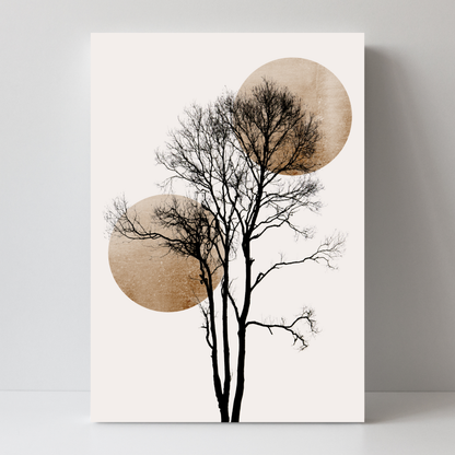 Sun and Moon Hiding - Gold by Kubistika