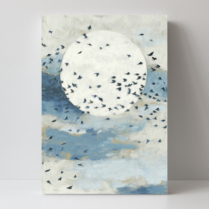 Floating Moon Bird Cloud by Chromatic Storm Studio