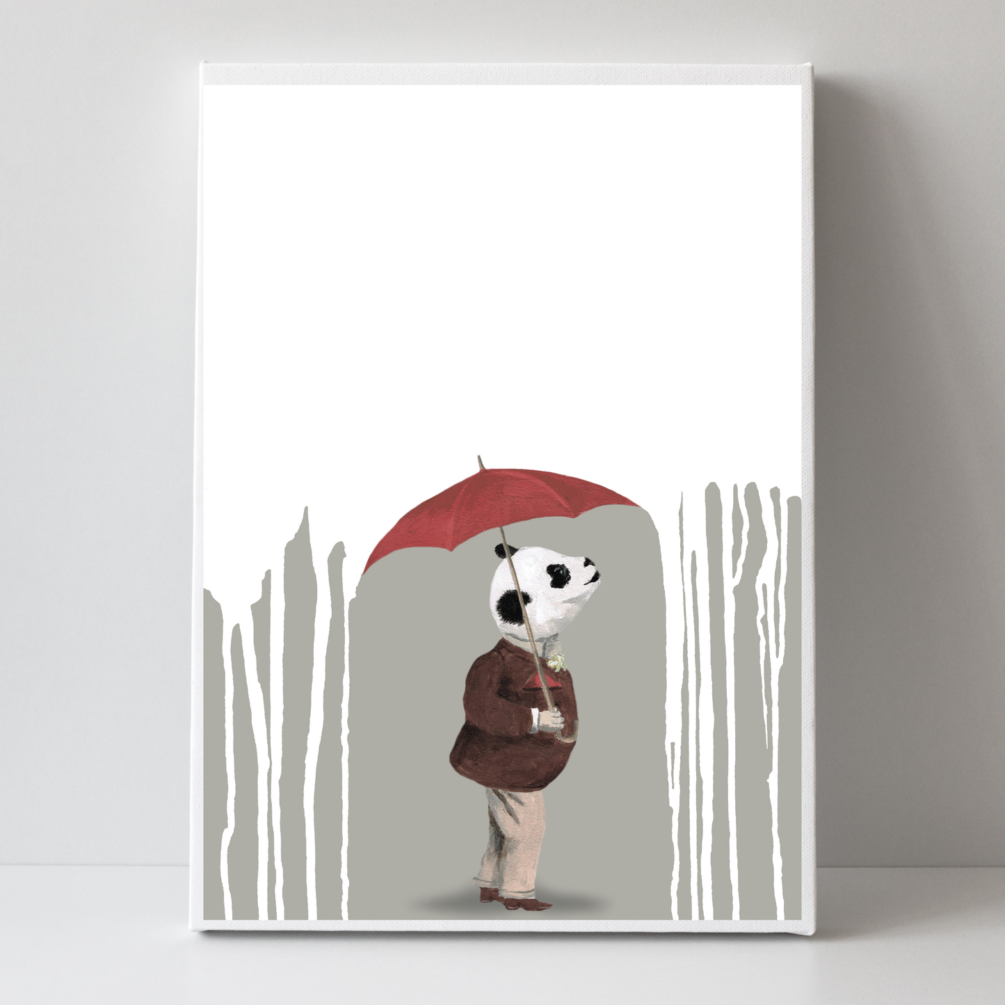 Panda in the Rain by Coco Deparis