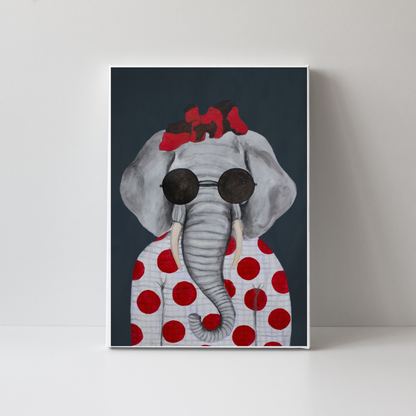 Vintage Elephant Woman by Coco Deparis