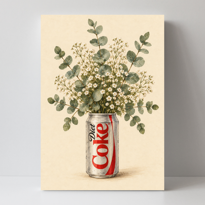 Diet Coke Botanical by Print Studio By Anya