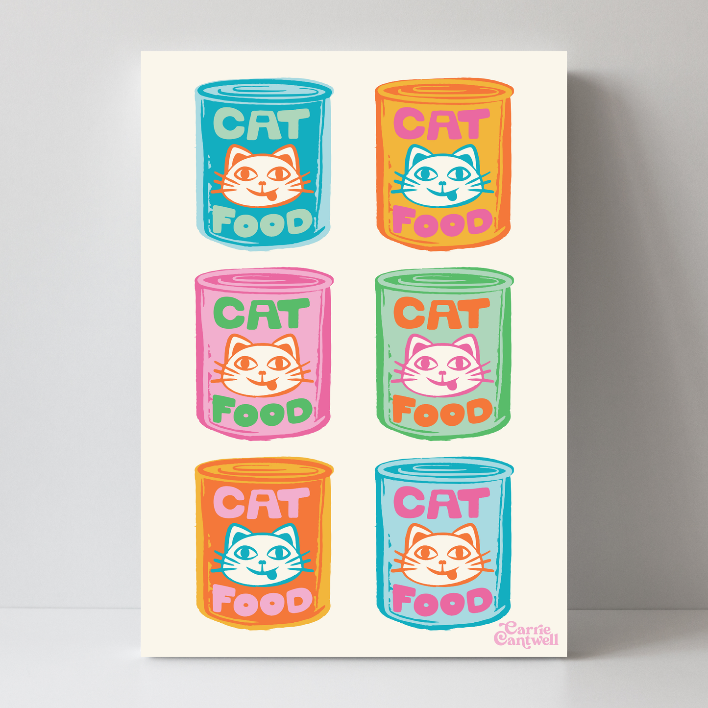 Pop Art Cat Food by Carrie Cantwell