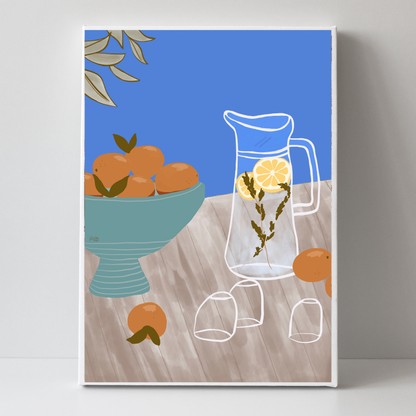 A Bowl Of Oranges by Alix Campbell Art
