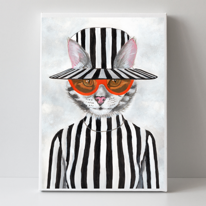 Cat in Stripy Mood by Coco Deparis
