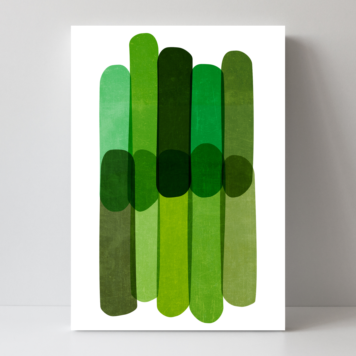 Green Abstract Wall Art Prints by Print Punk Studio
