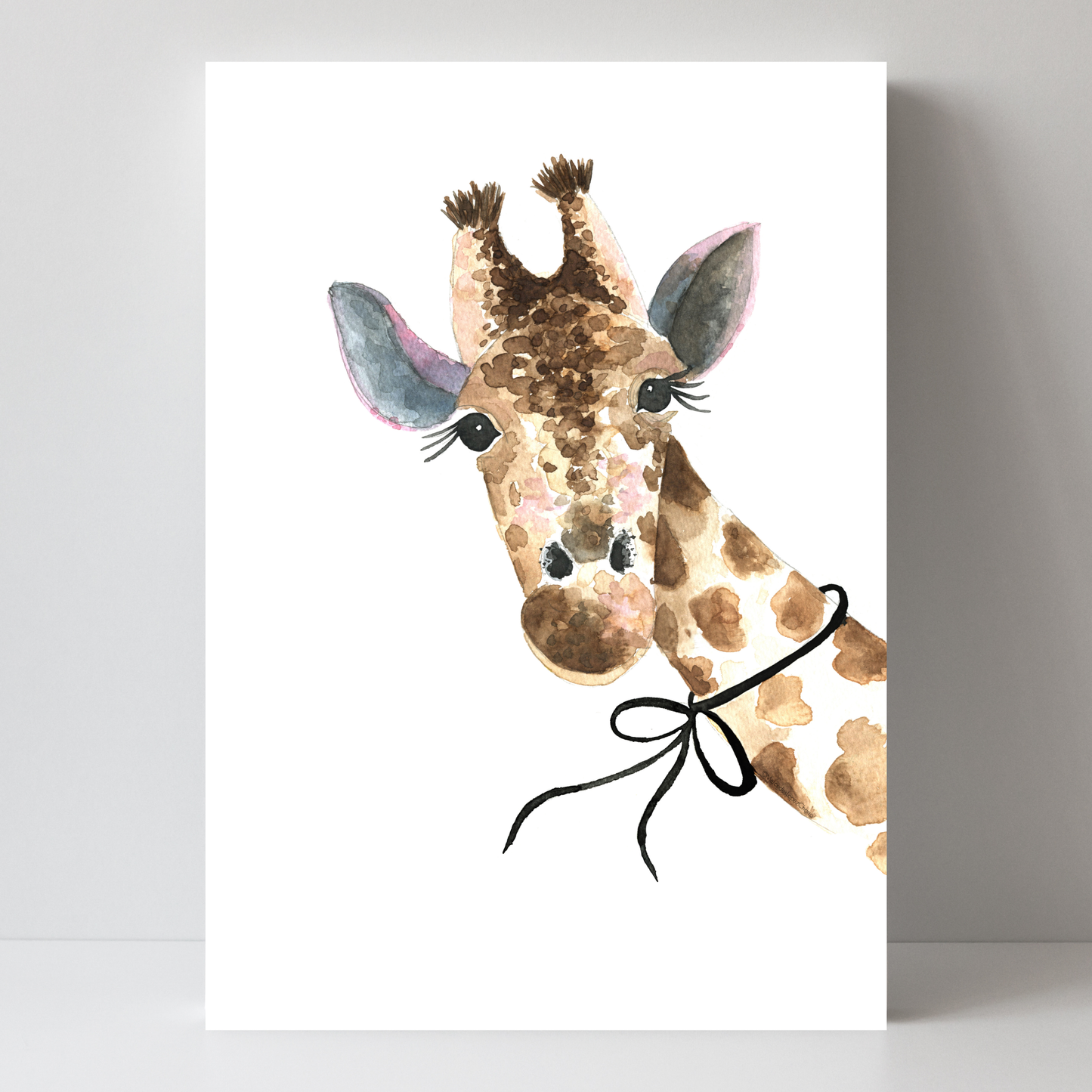Giraffe with Bow by Mercedes Lopez