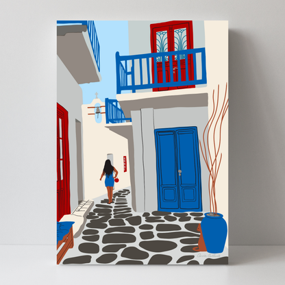 Mykonos Alley by Carrie Cantwell