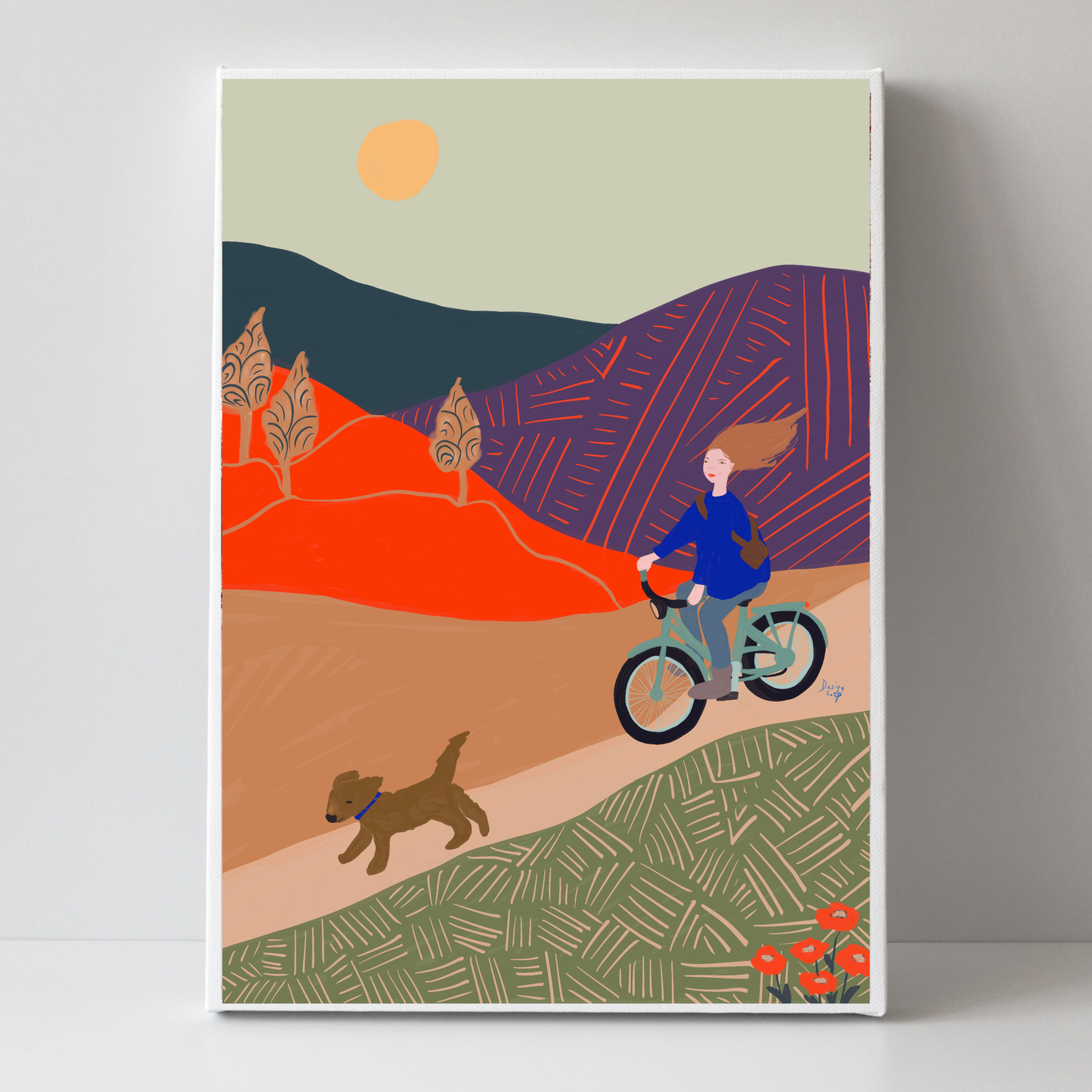 Riding into Fall by Alix Campbell Art