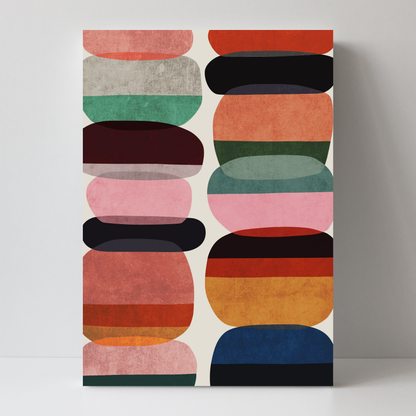 Set of 2 Textured Mid Century Colours A by Print Punk Studio