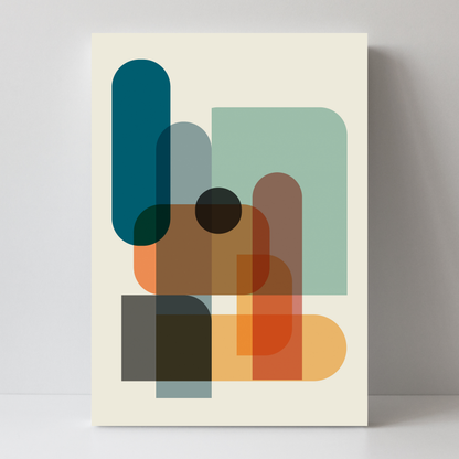 Set of 2 Colourful Bold Abstract Prints A by Print Punk Studio