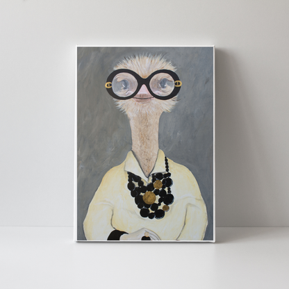 Iris Apfel Ostrich by Coco Deparis
