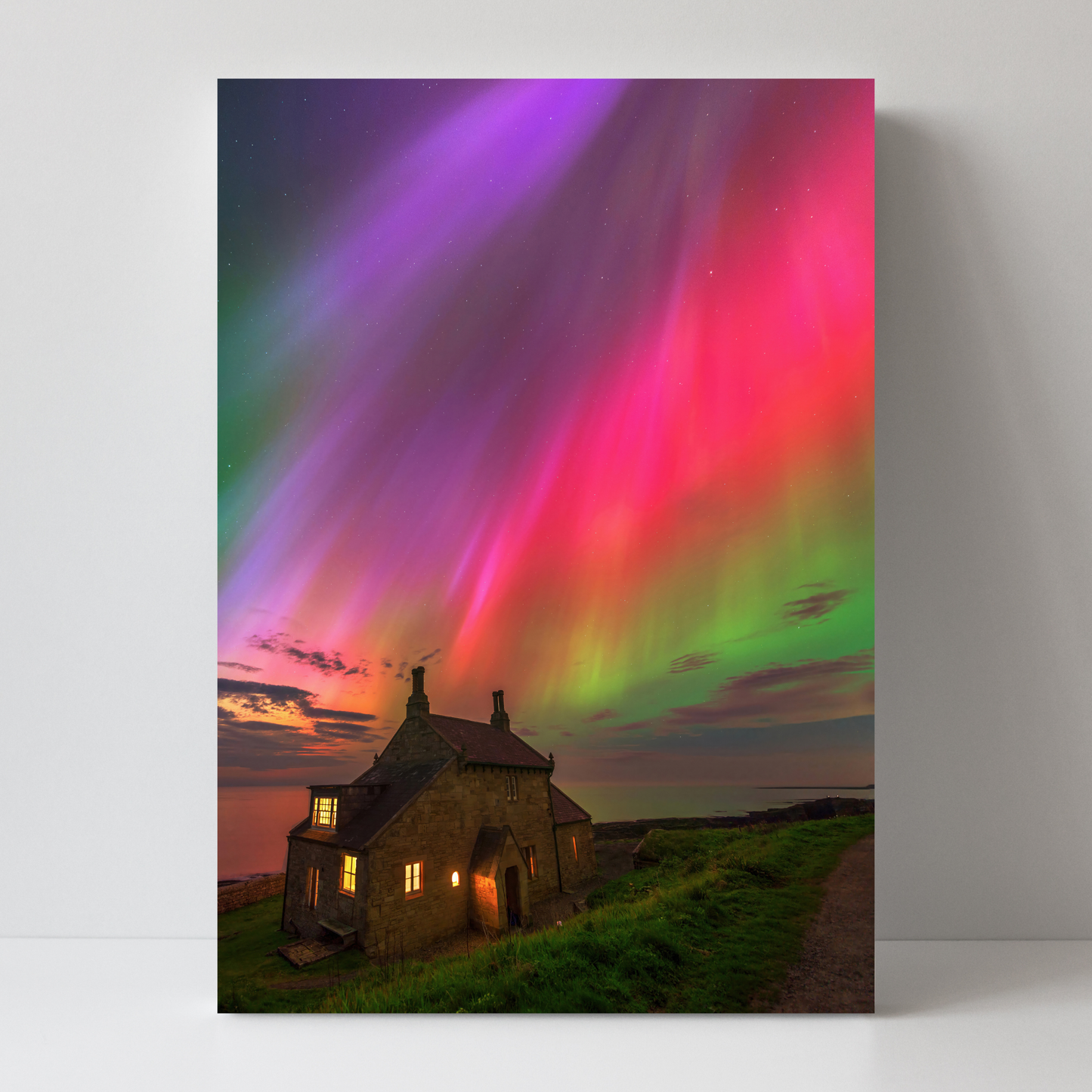 Incredible Aurora at Howick Bathing House by Steven Robinson
