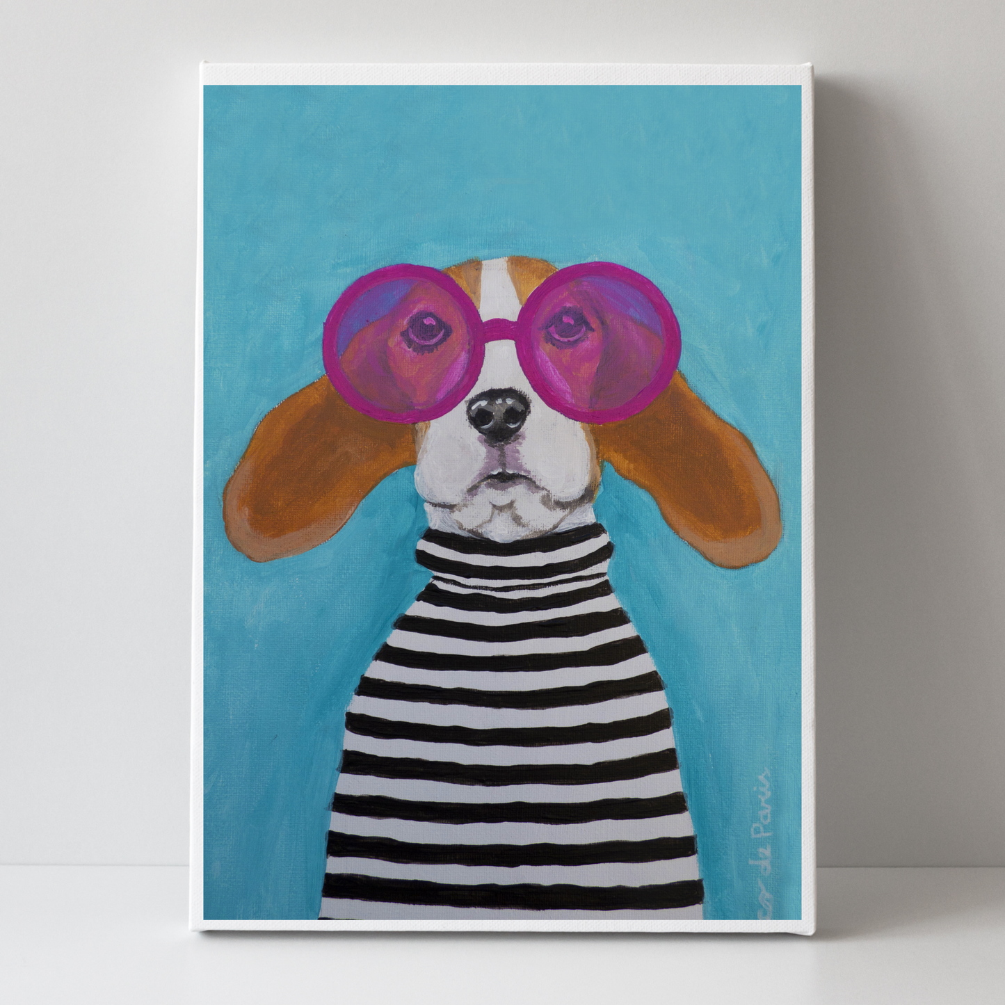 Stripy Beagle by Coco Deparis