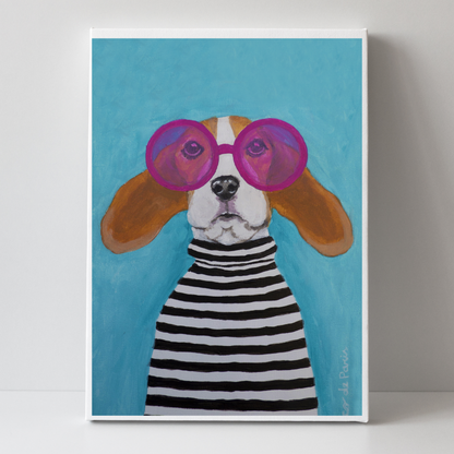 Stripy Beagle by Coco Deparis