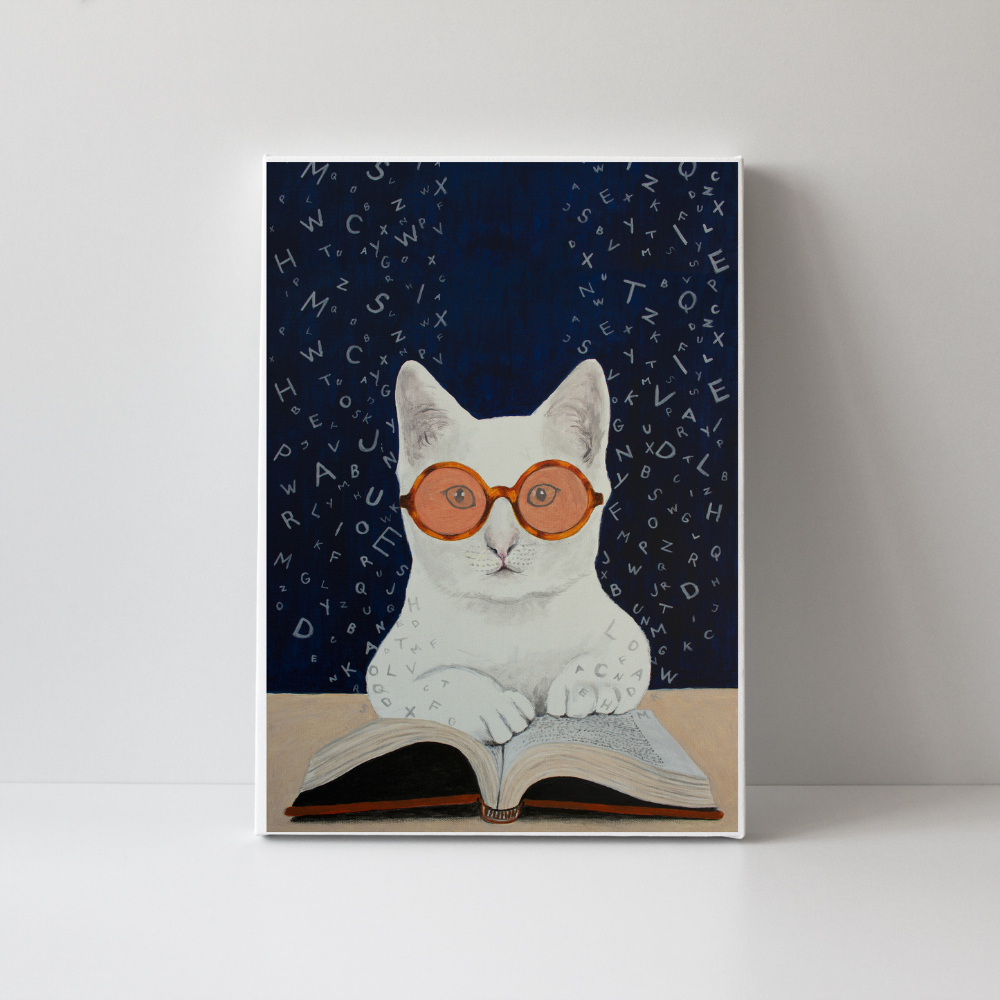 Cat Reading a Book by Coco Deparis
