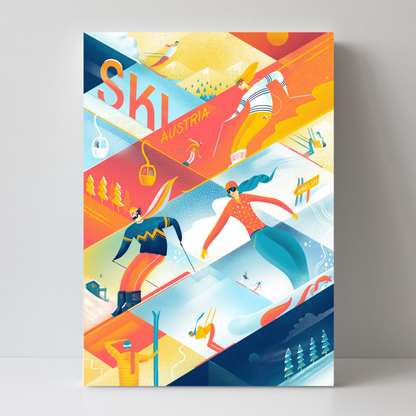 Ski The Lines by Mark Harrison Prints