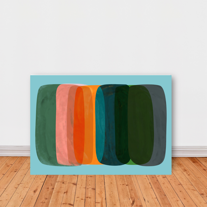 Boho Colourful Abstract Painting by Print Punk Studio
