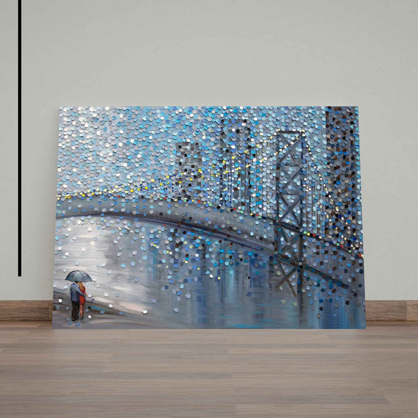 Rainy Date With The Bridge View by Ekaterina Ermilkina