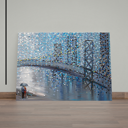 Rainy Date With The Bridge View by Ekaterina Ermilkina
