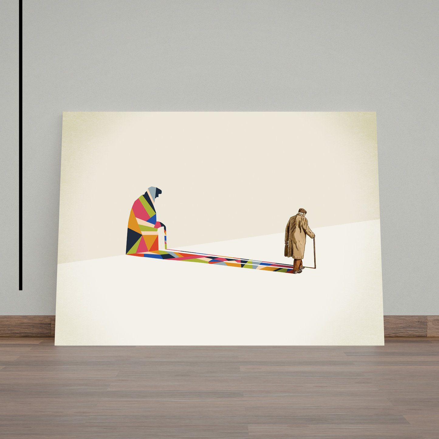 Walking Shadow Old Man by Jason Ratliff