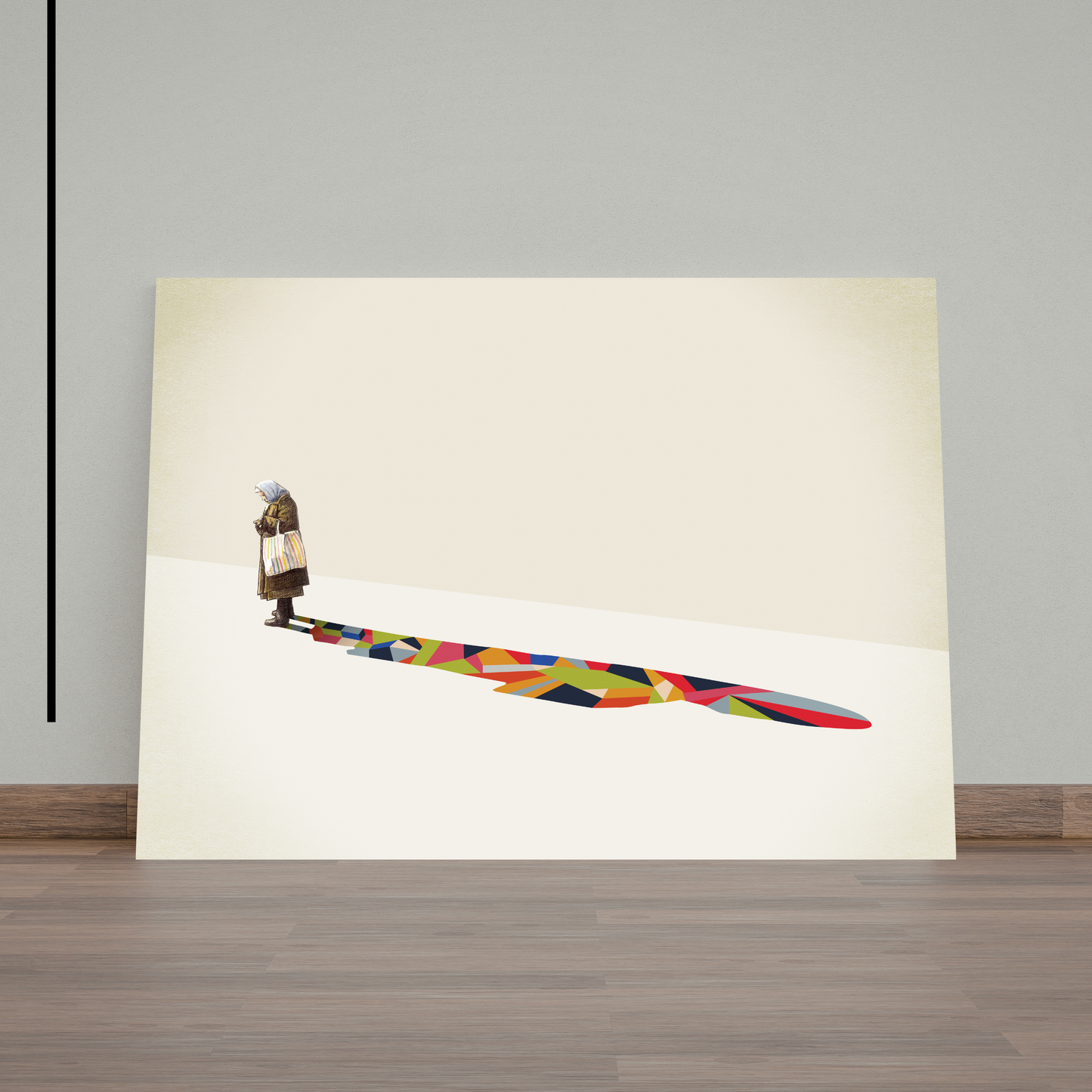 Walking Shadow Old Woman by Jason Ratliff