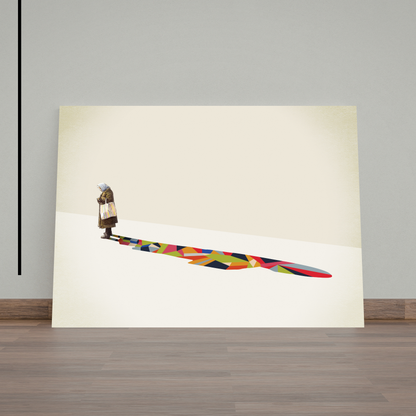 Walking Shadow Old Woman by Jason Ratliff