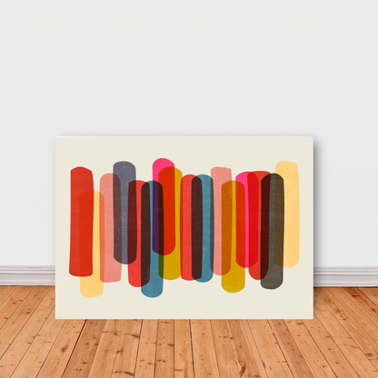 Large Modern Abstract Colourful Shapes  Print  by Print Punk Studio
