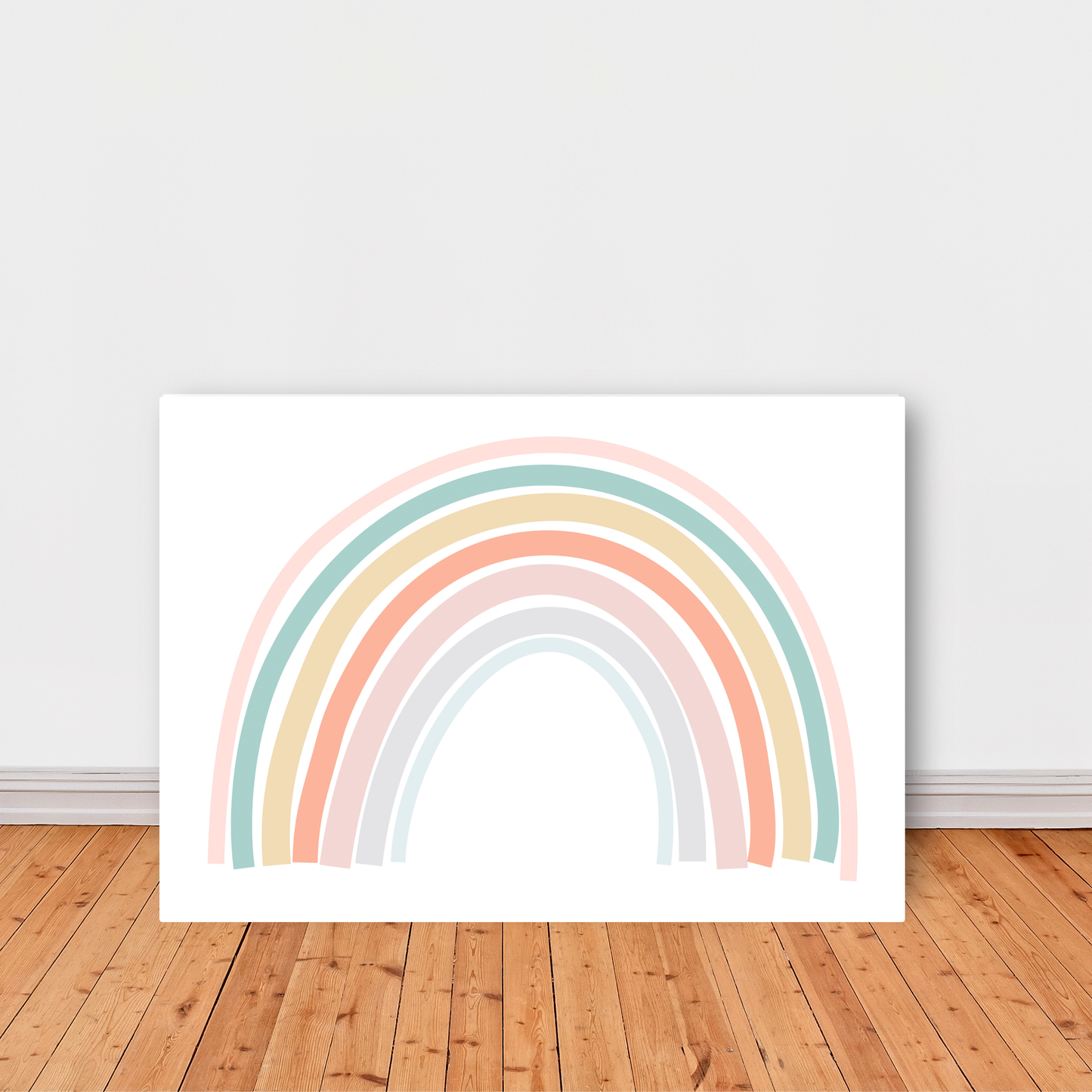 Light Pastel Abstract Rainbow Print by Print Punk Studio