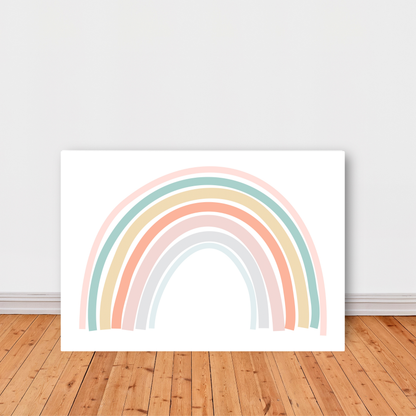 Light Pastel Abstract Rainbow Print by Print Punk Studio