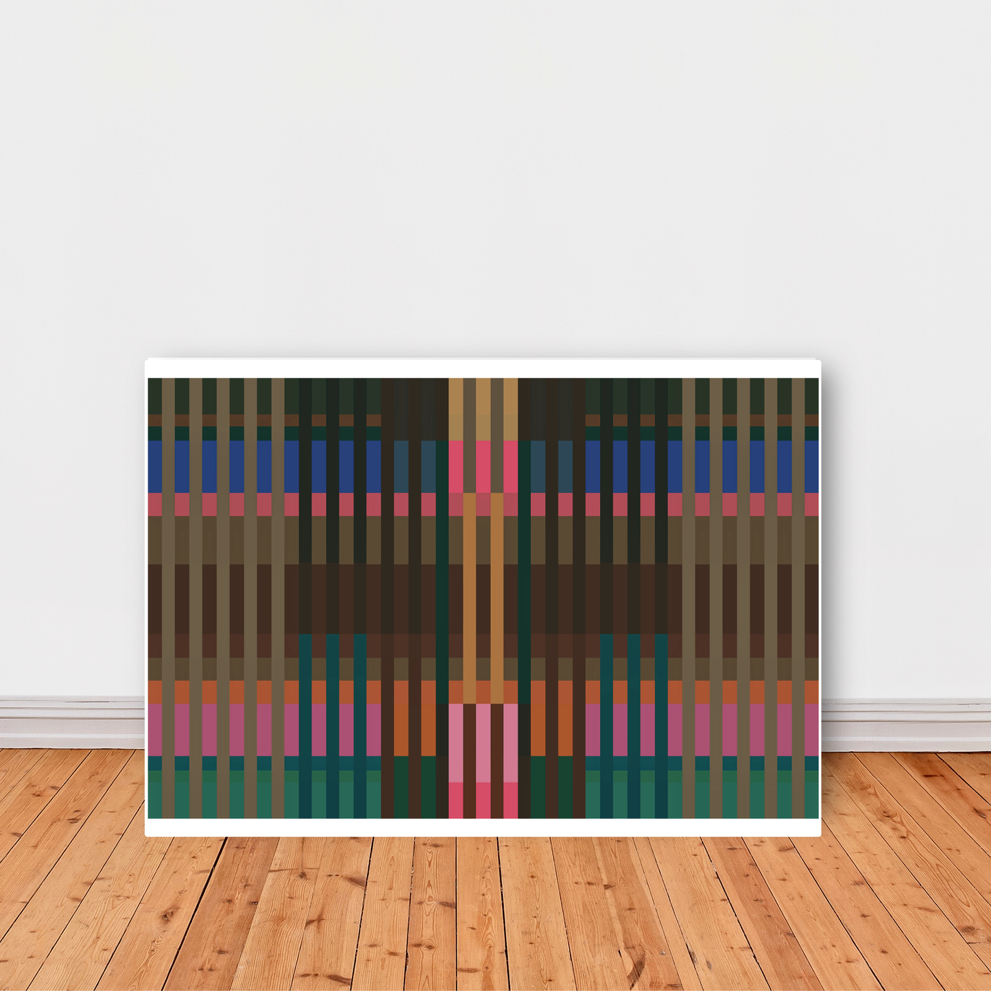 Multicoloured Mirrored Lines Print by Print Punk Studio