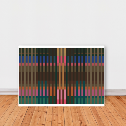 Multicoloured Mirrored Lines Print by Print Punk Studio