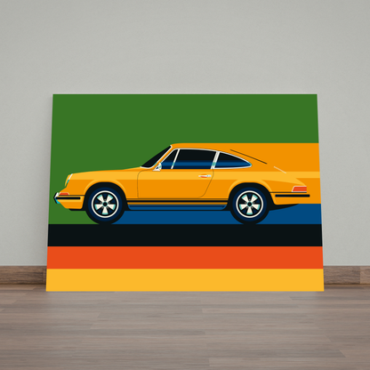 Orange Vintage Sports Car side by Bo Lundberg