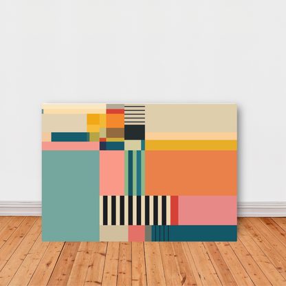 Colourful Pastel Geometric Print by Print Punk Studio
