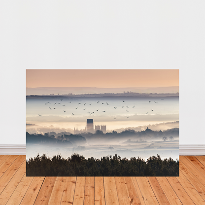 An Ethereal Misty Scene Looking Towards Durham Cathedral  by Steven Robinson