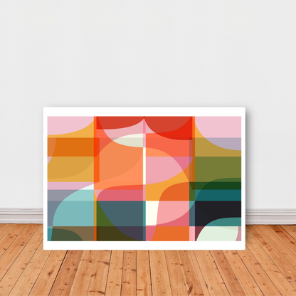 Bold Colourful Abstract Print by Print Punk Studio