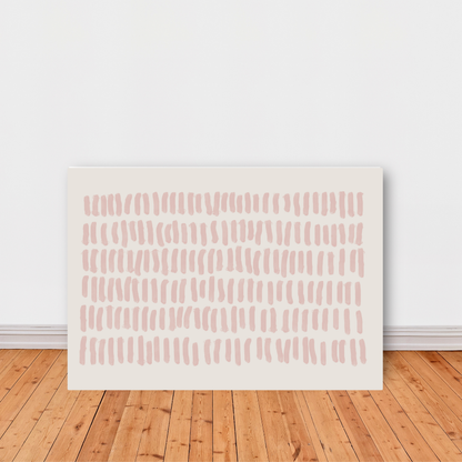 Blush Pink Abstract Lines by Print Punk Studio