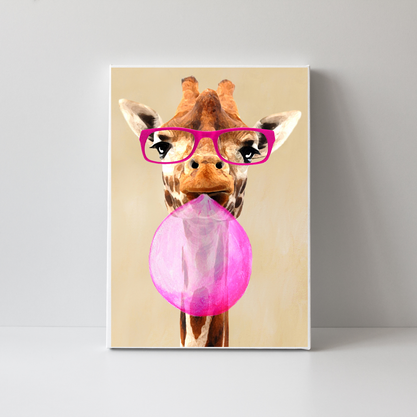 Clever Giraffe With Bubblegum by Coco Deparis