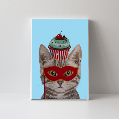Cat with Cupcake by Coco Deparis