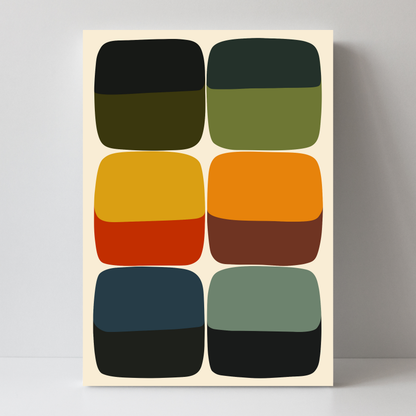 Bold Mid Century Print by Print Punk Studio