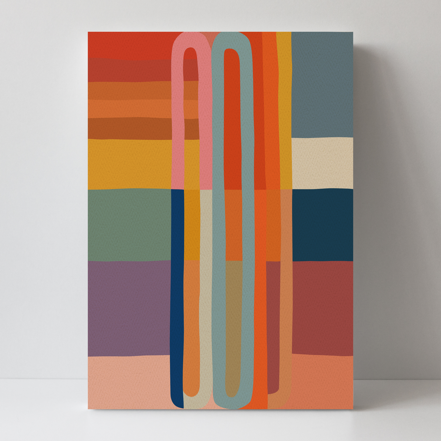 Set of 2 Fun Abstract Textured Prints B by Print Punk Studio