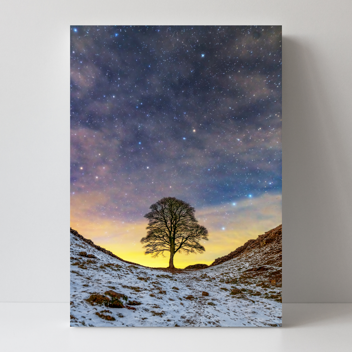 Stars and Clouds at Sycamore Gap by Steven Robinson