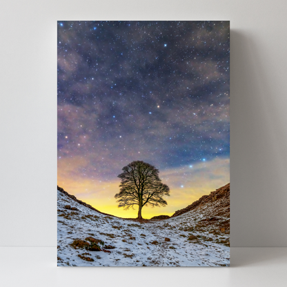 Stars and Clouds at Sycamore Gap by Steven Robinson